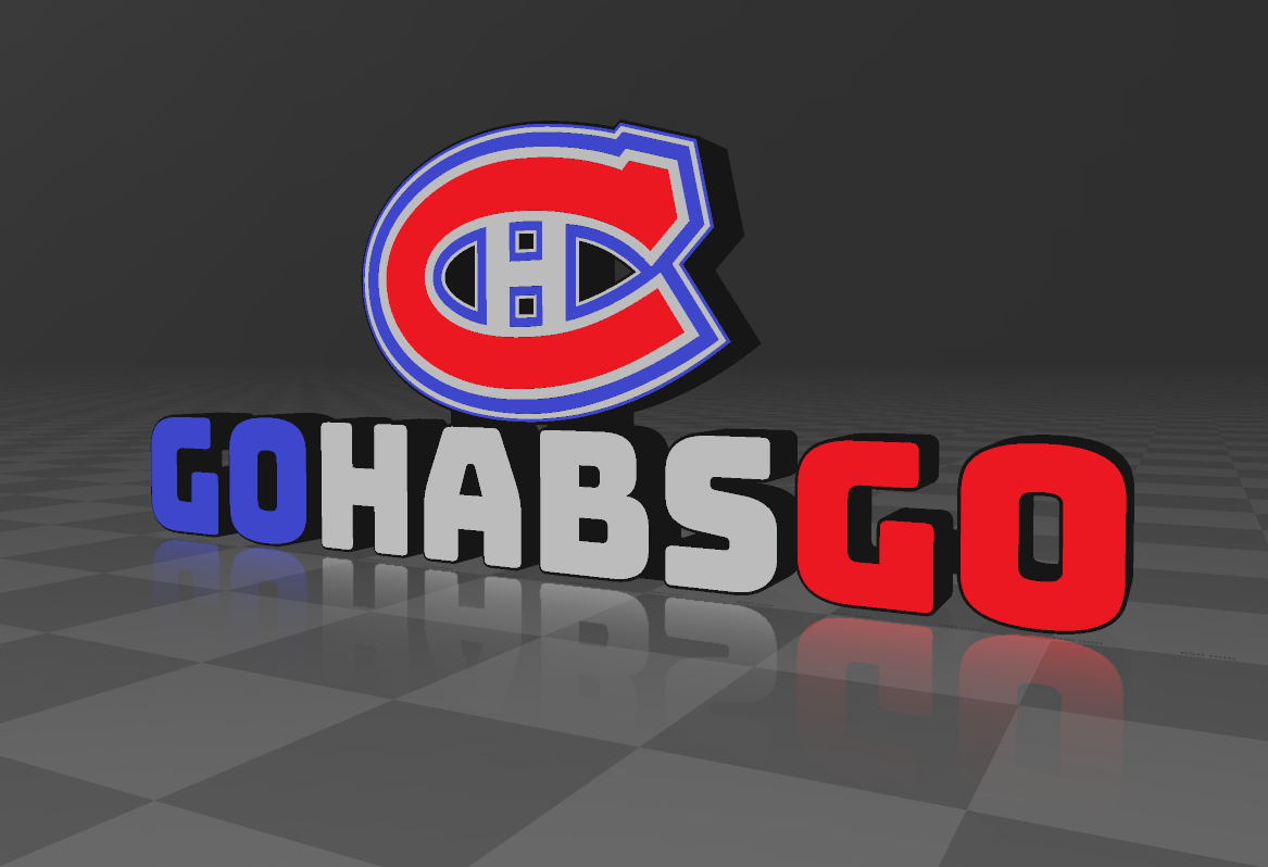 Enseigne LED Go Habs Go